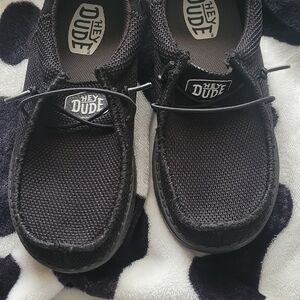 Hey Dude Kids Black Loafers